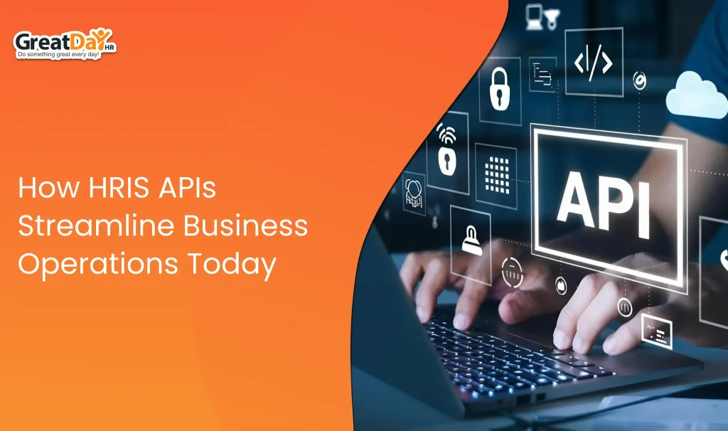 HR professional analyzing integrated HRIS API dashboards connecting payroll, employee management, and business systems.